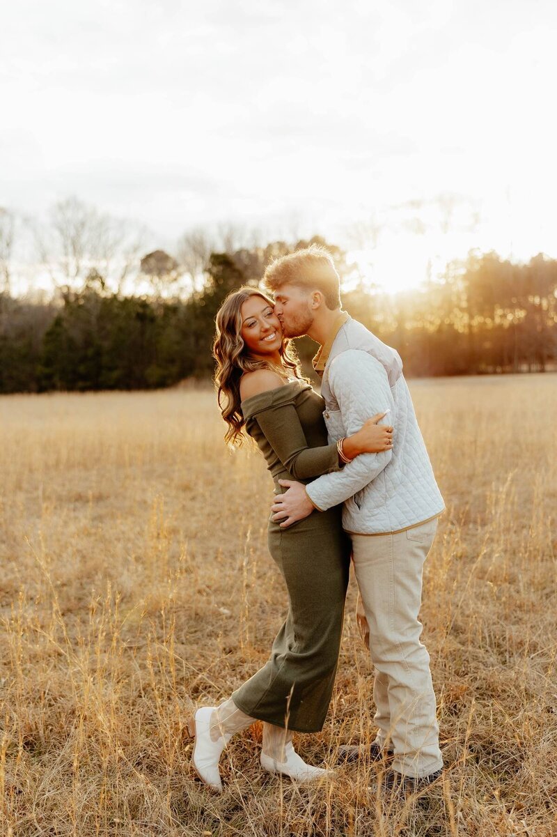 outdoor engagement session with arkansas couple