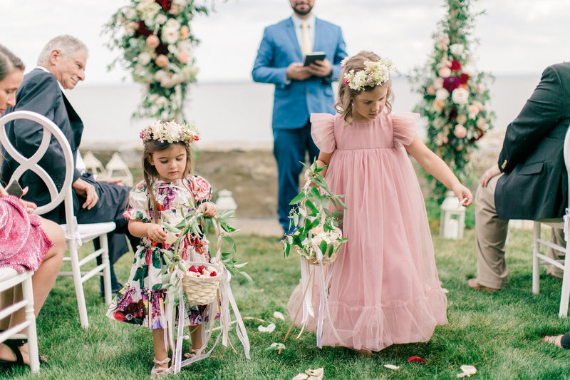 wedding-flower-girls-pink-floral-crown-Stephanie-Brauer