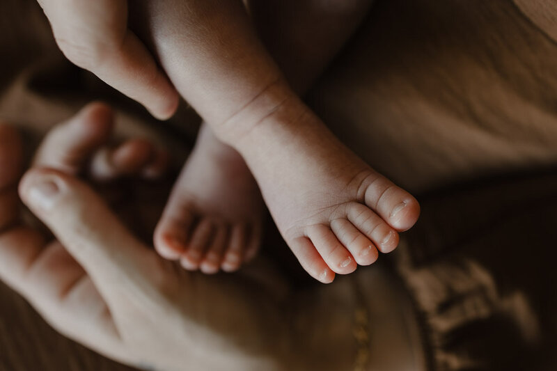 voetjes baby tijdens fotoshoot