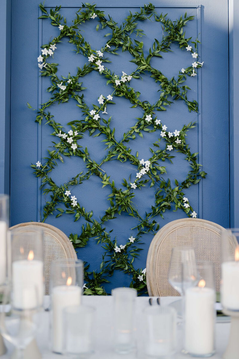 Luxury Los Angeles wedding flowers at a tented wedding reception