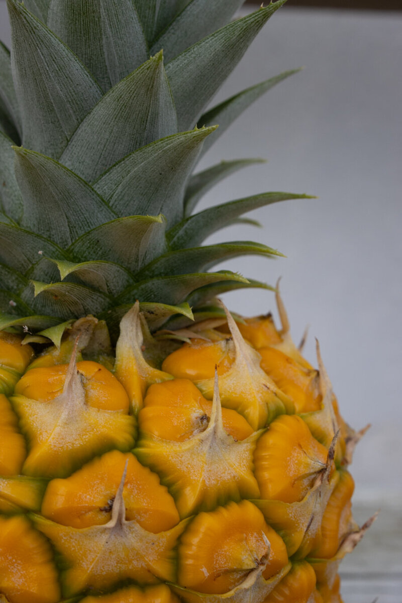Close up of golden pineapple
