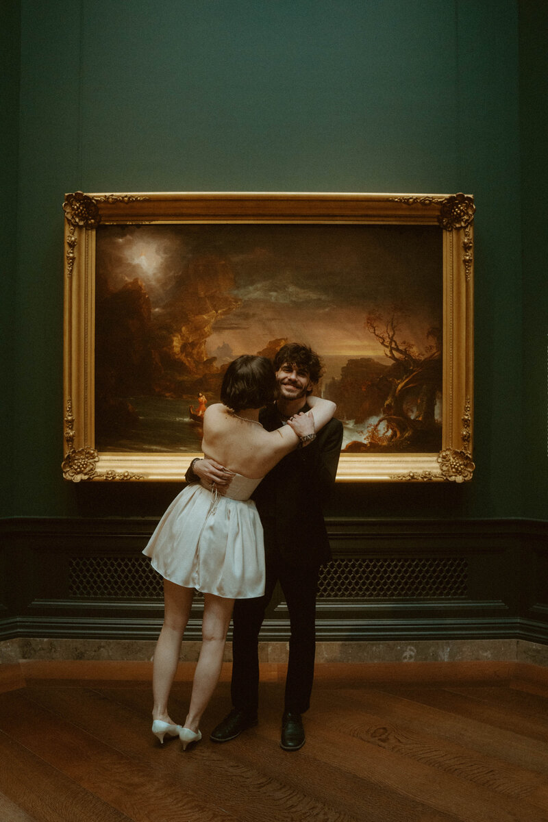 couple elopes at the national gallery museum in washington dc