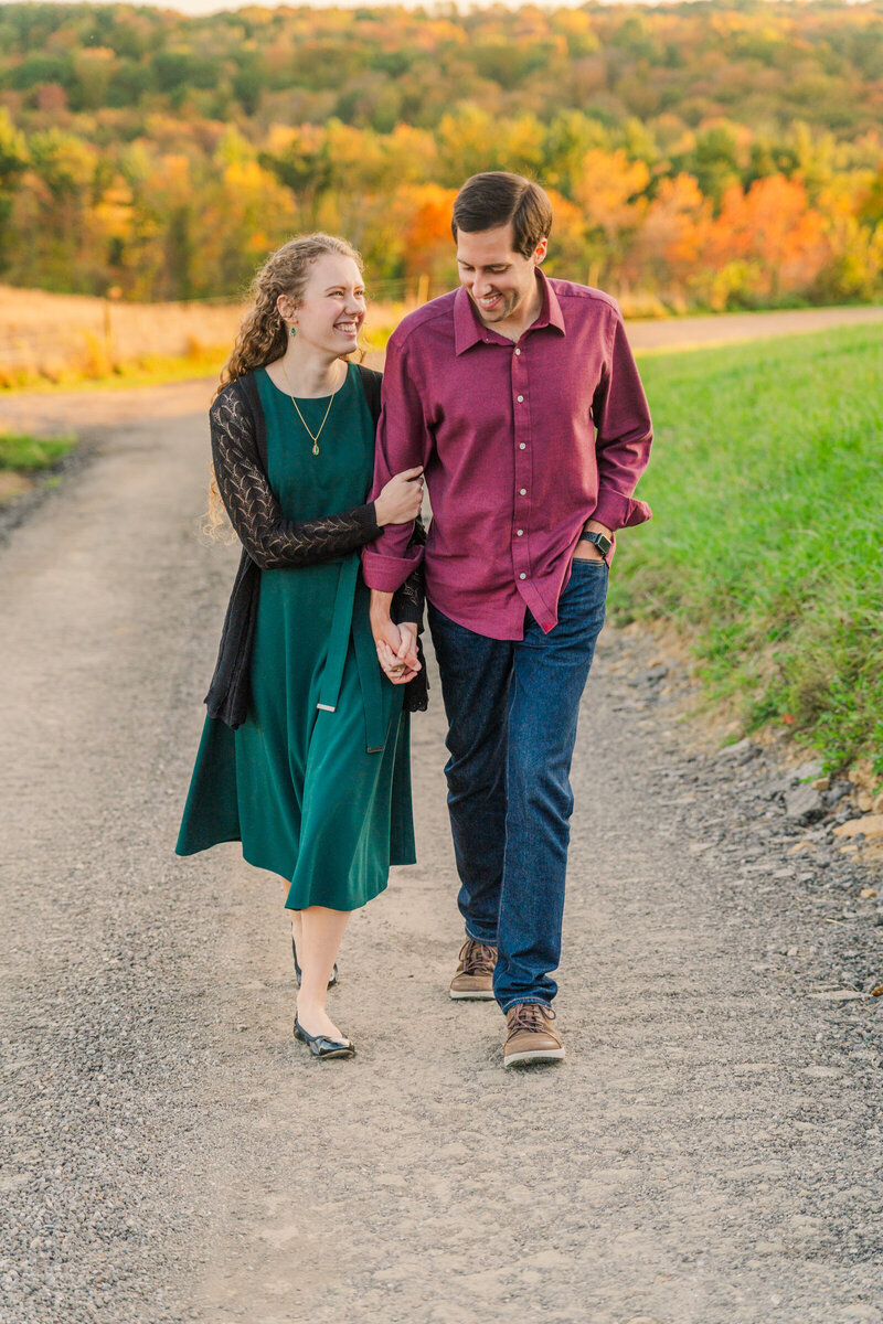 Married couple on their wedding day grinning at each other in newark ohio