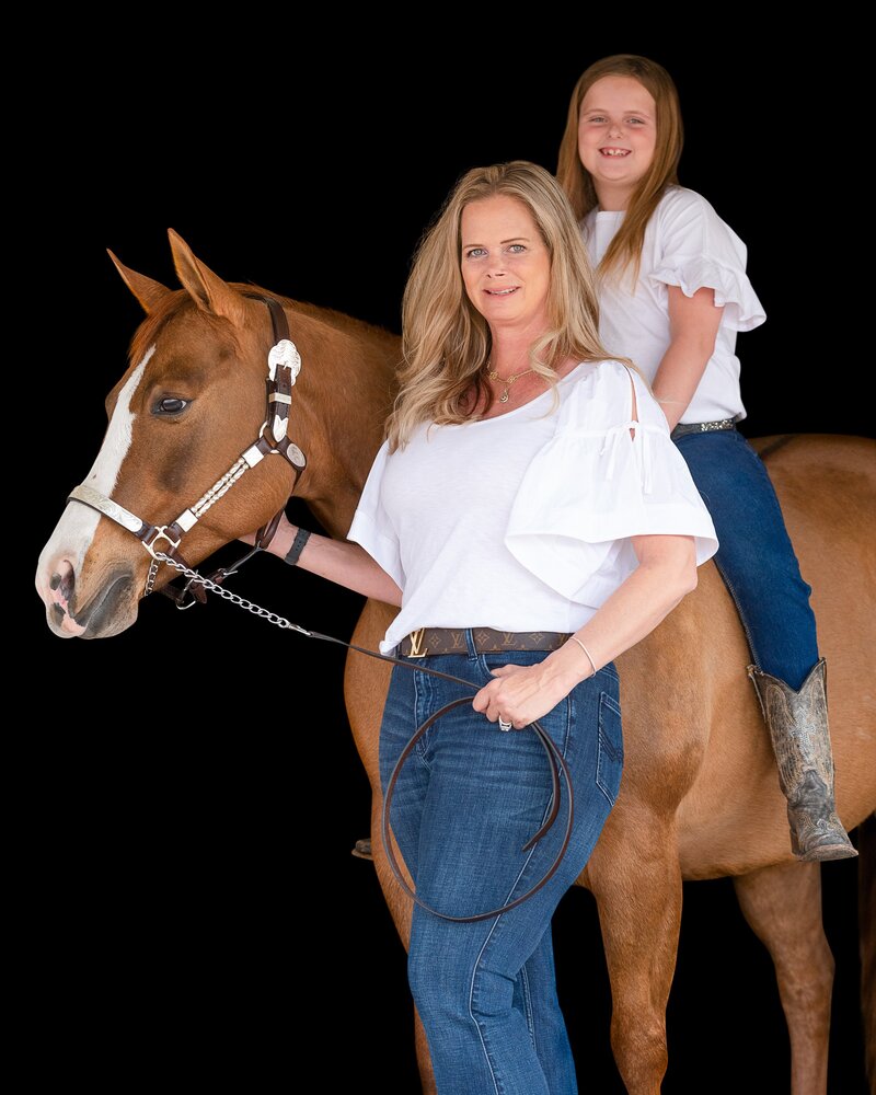 Mother Daughter horse photos of Kristin Partee in Big Spring, Texas