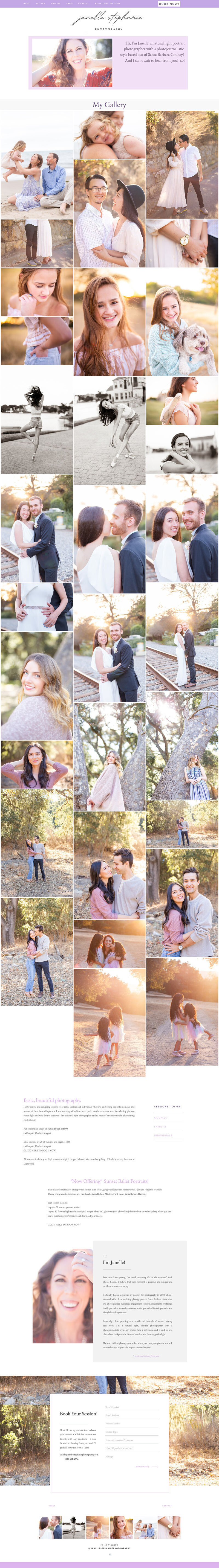 janelle stephanie photography homepage before