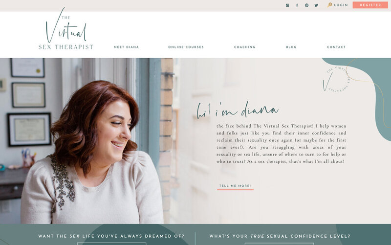 Handcrafting Heartfelt Brand & Website Designs for Female Creatives |  Showit | Showit Templates | by Viva la Violet | The Virtual Sex Therapist