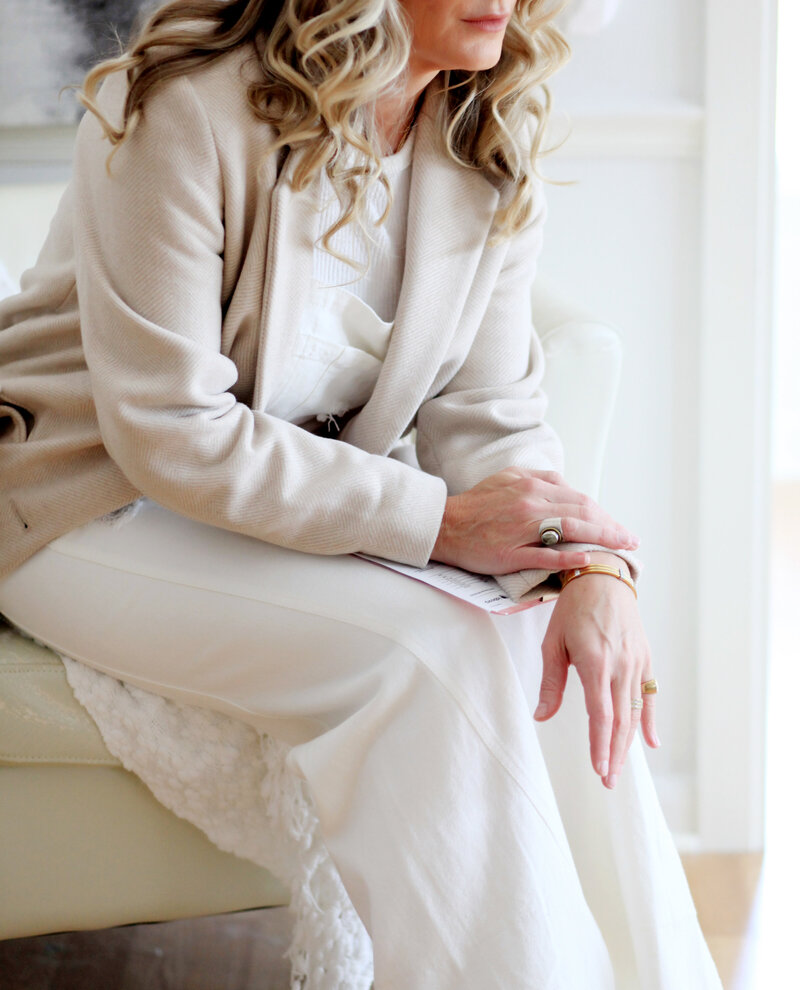 Close-up of Austyn McAllister during a wellness consultation, representing personalized naturopathic care and holistic healing