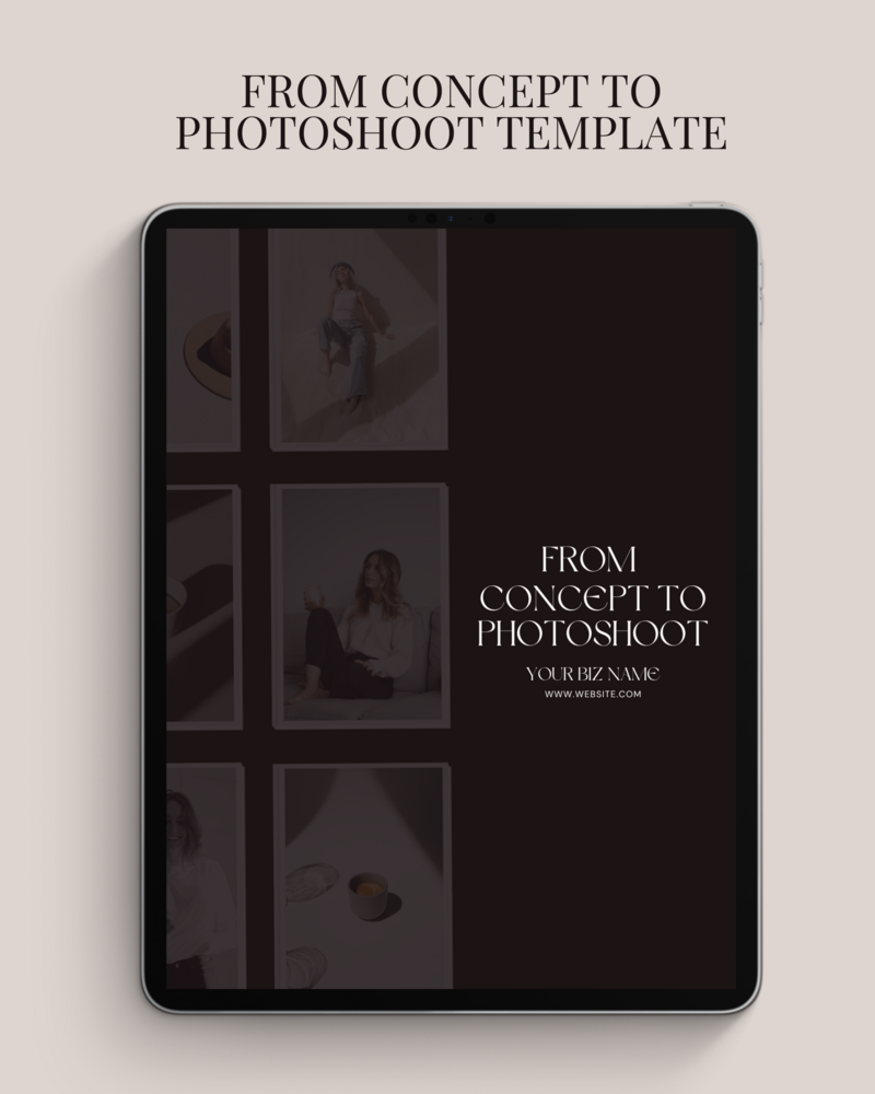 Photoshoot template for photographers
