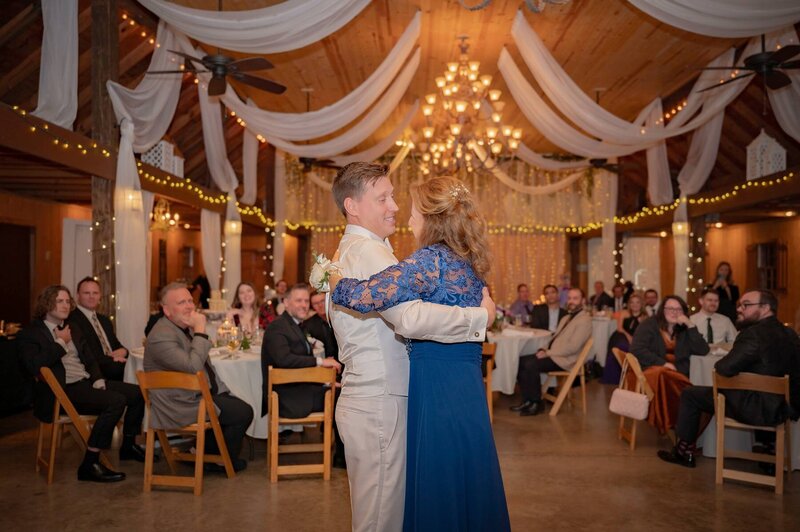 Elegant Reception hall at waterfall wedding venue in Atlanta GA