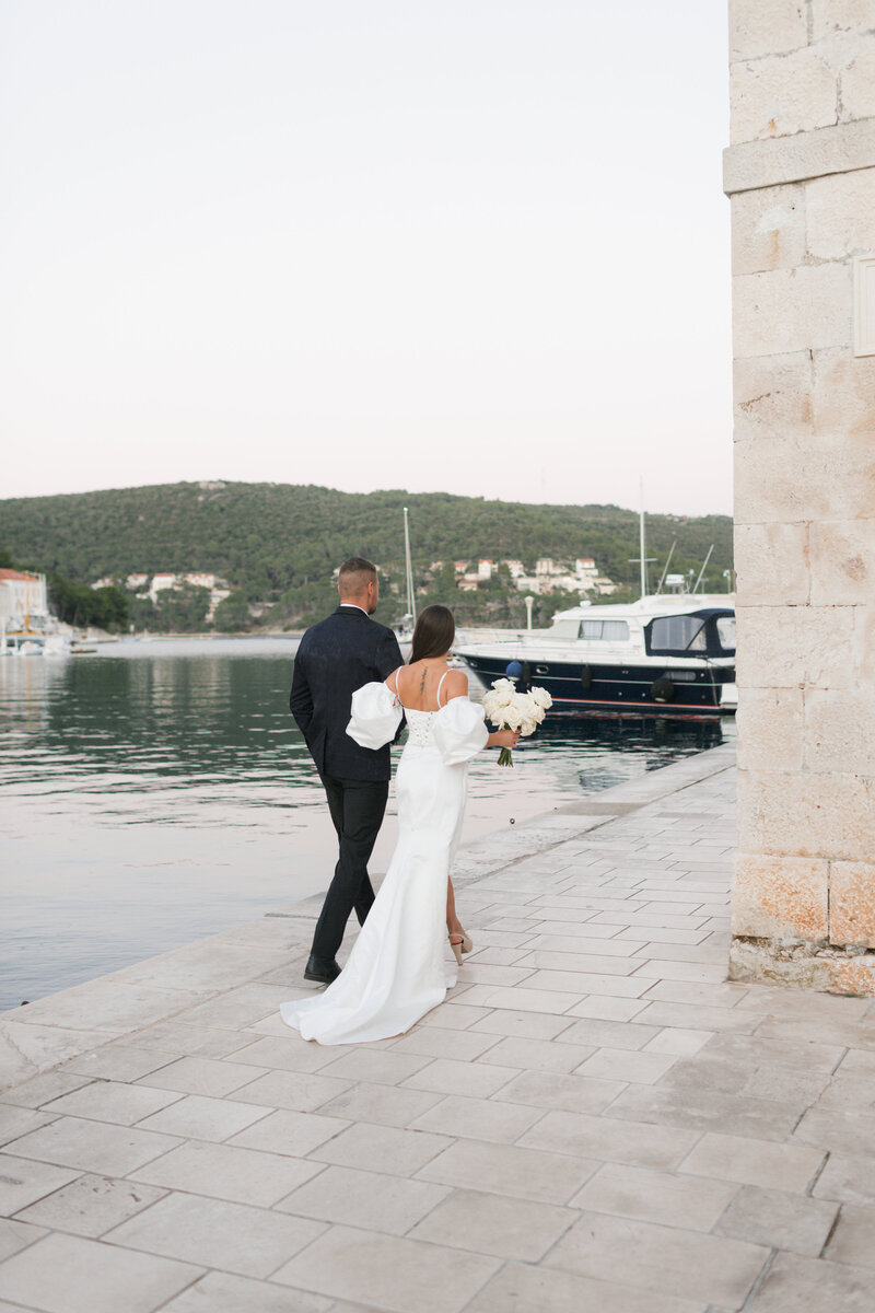 Dubrovnik lookout tower wedding day