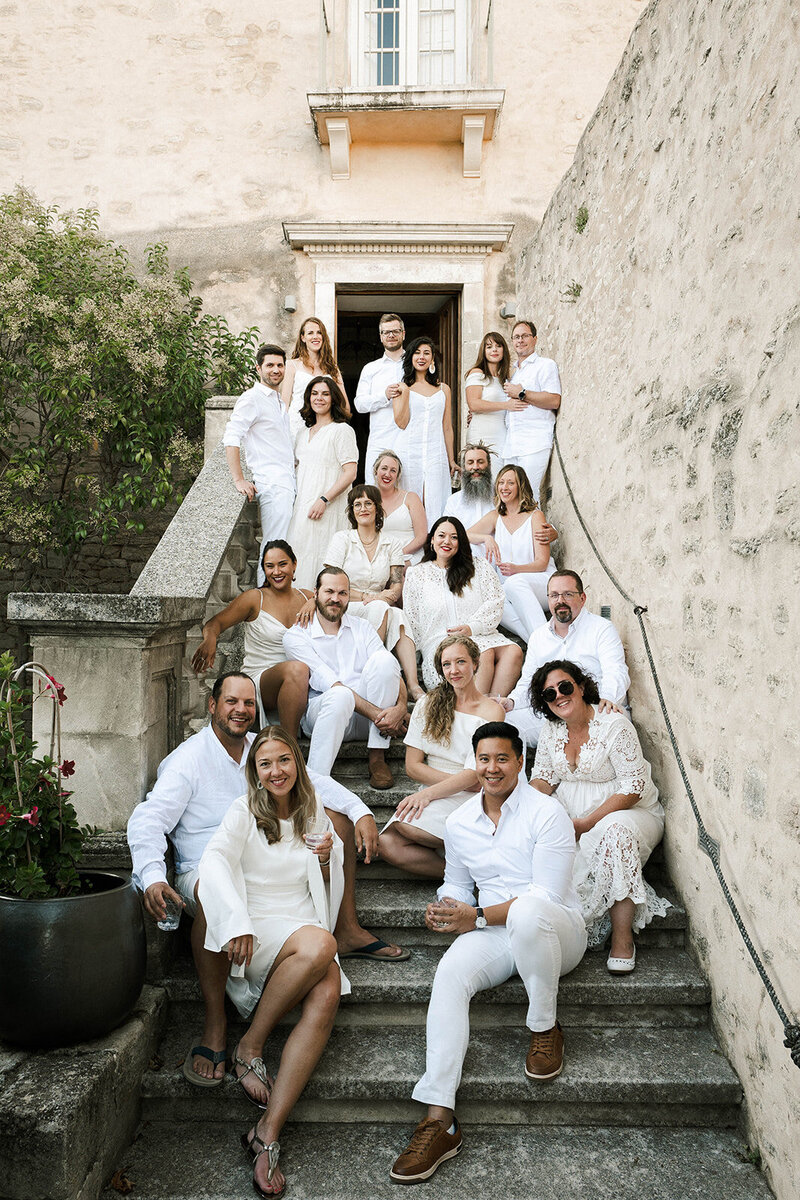 White Dinner in France at Moveable Feast Retreats