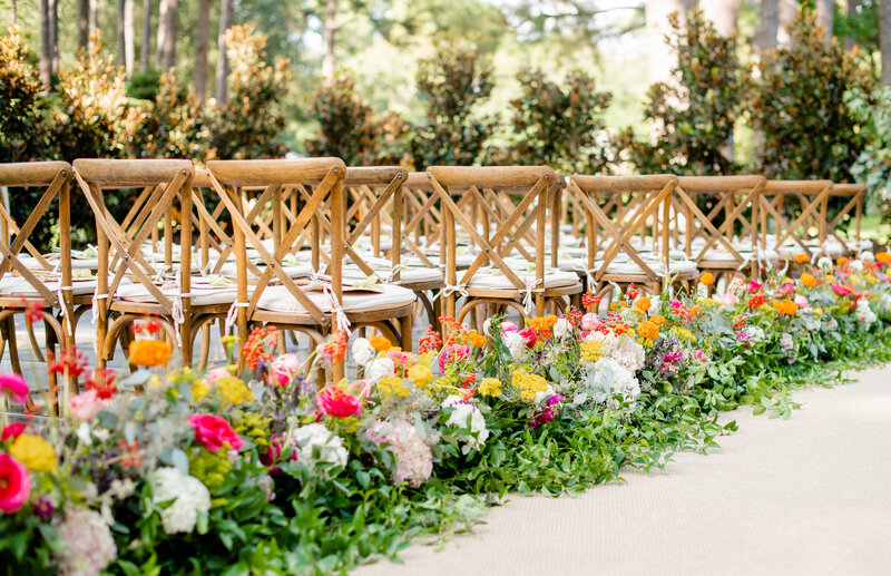 Private estate wedding in  outdoor garden