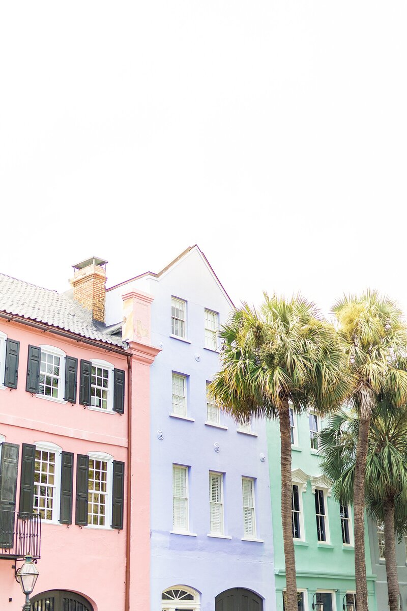 Rainbow Row in Charleston, North Carolina.