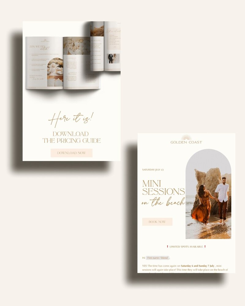 Flodesk email templates Golden Coast 5