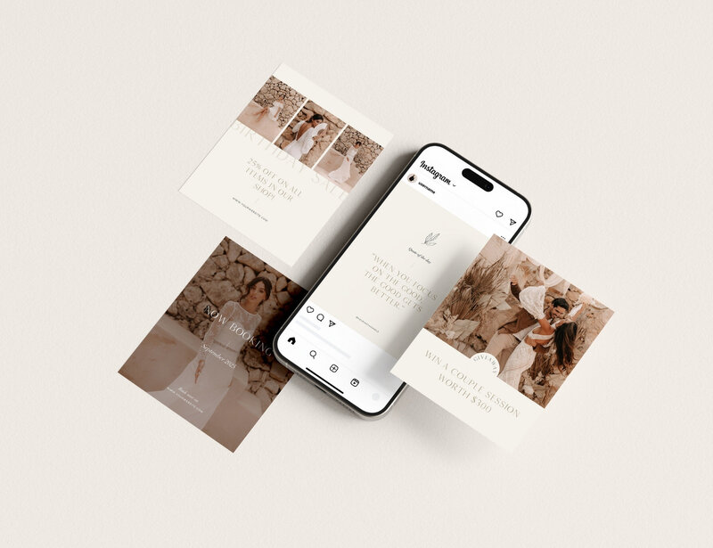 Elegant Instagram templates for photographers Olive Oak 12