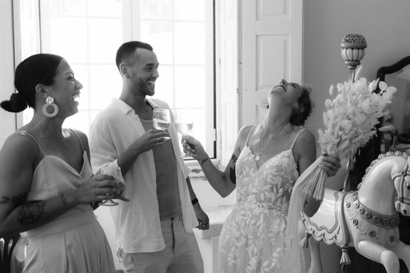 bride having fun 