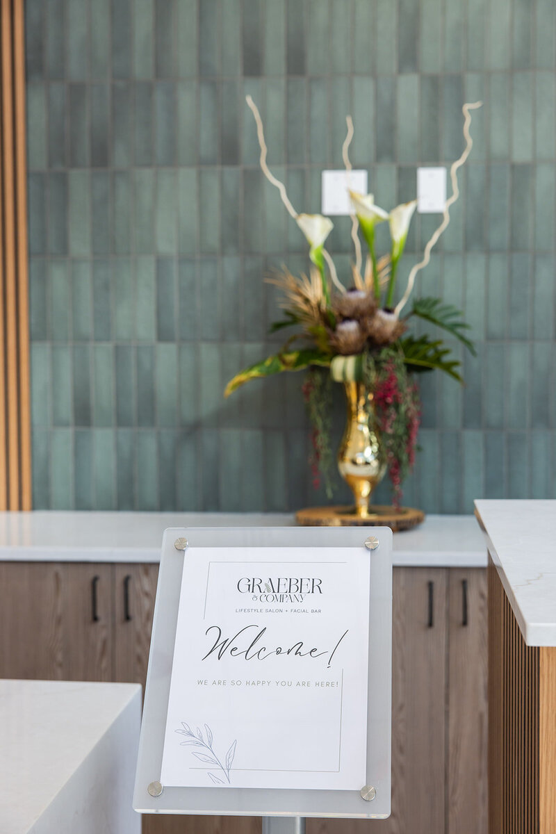 Interior view of Graeber & Company welcome desk