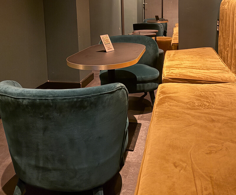 Moody interior at NODO in Rome, Italy