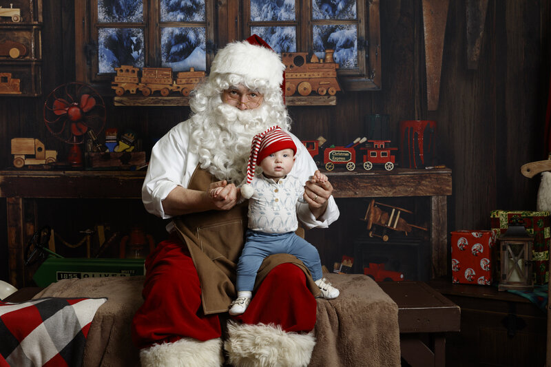 Baby Boy Santa Claus Christmas Workshop