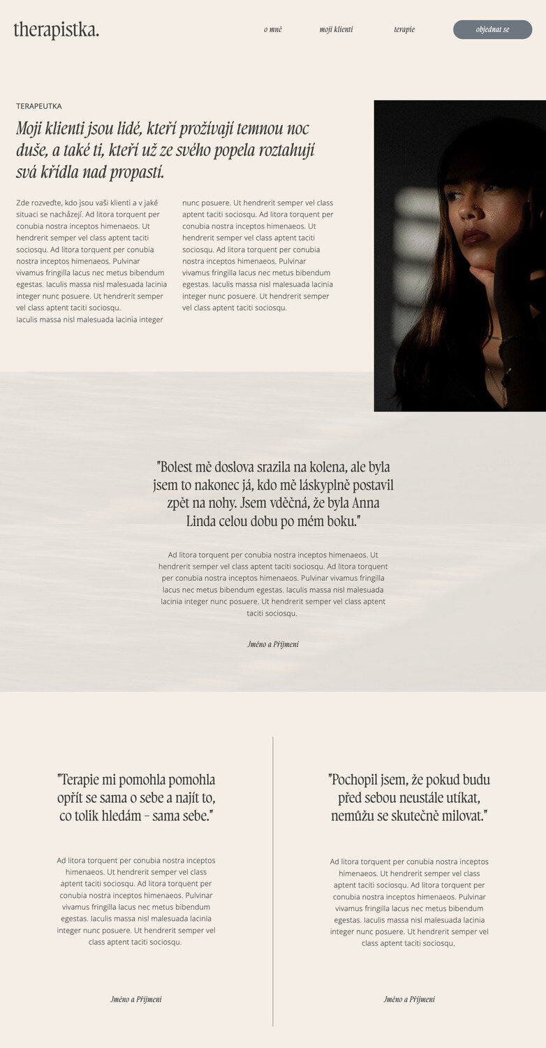Chloe šablona pro váš web na Showit