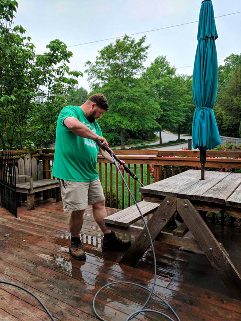 Cooper Construction team member helping in the community