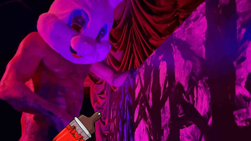 Brent Ray Fraser Performing Live Painting Easter Bunny at the Box NYC 2021 - 05
