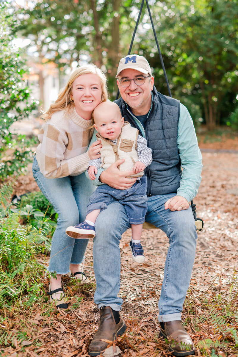 Hadley with her son Lyndon and husband Luke