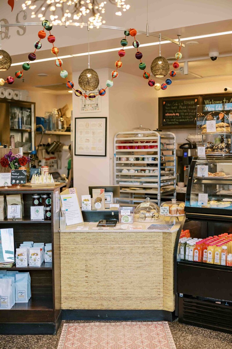 The storefront of a cute cafe