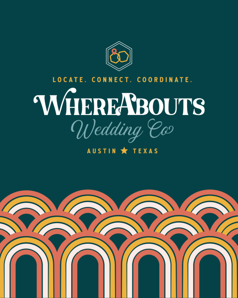 Custom logo design of Where Abouts Wedding Co