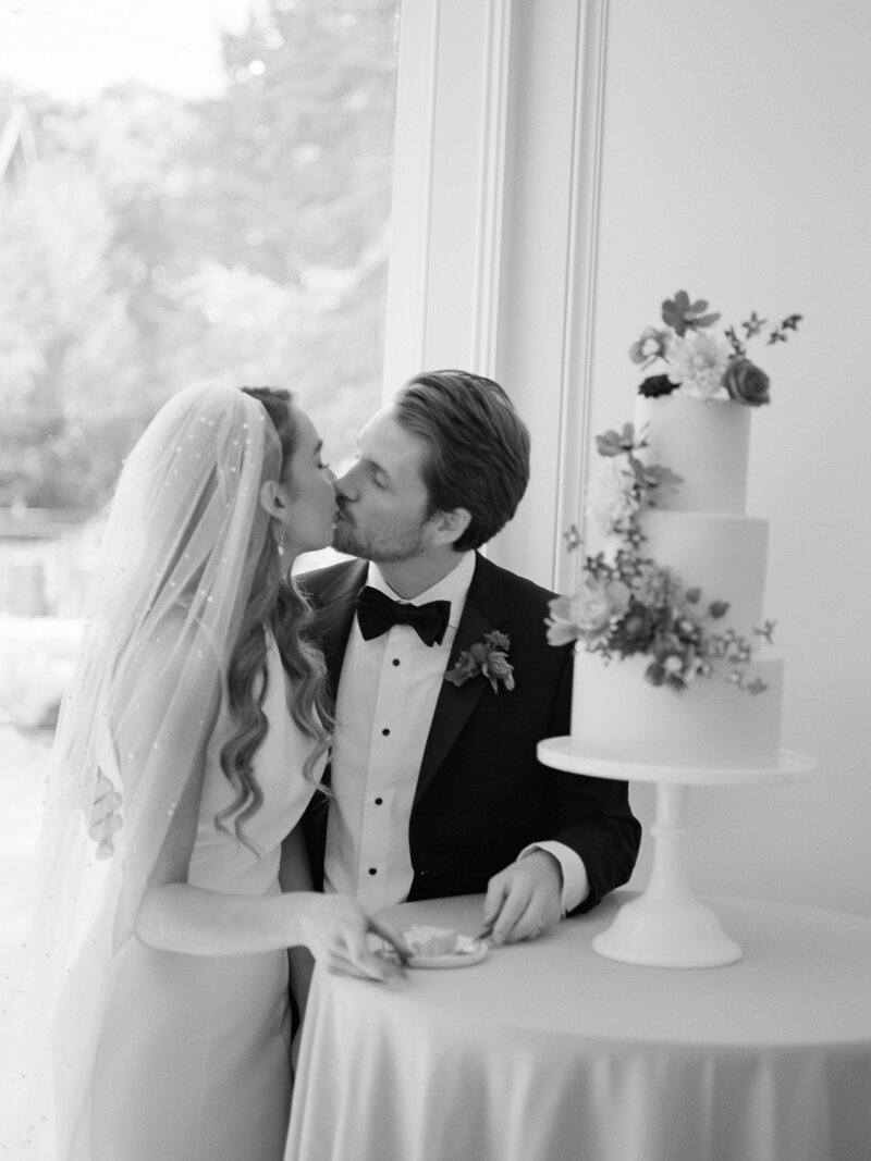 Bride and Groom kissing