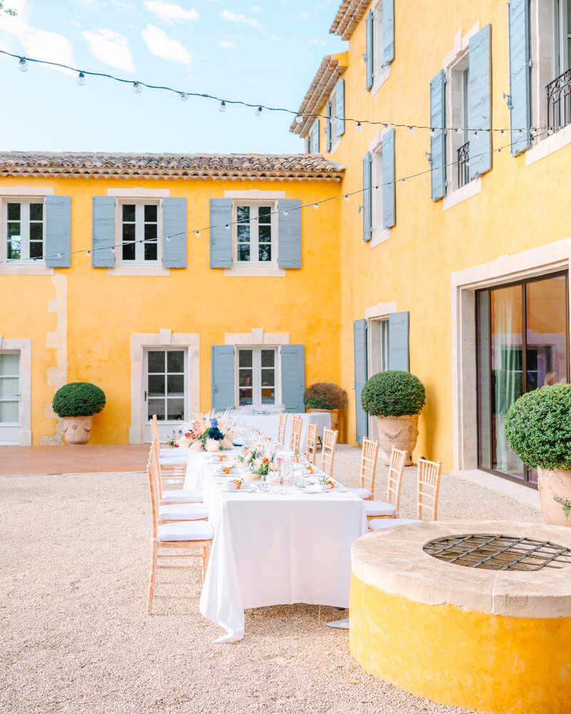 Wedding Reception Table Details, Domaine du Fortin, Provence