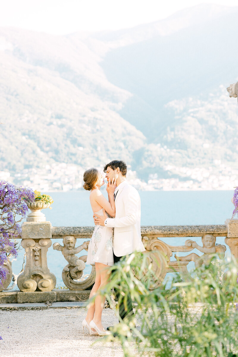 Lake Como, Italy Wedding at Villa del Balbianello in the summer fine art photography by  Chelsey Black Photography