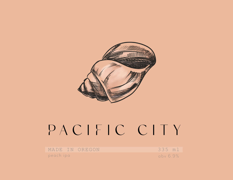 Front Label Design for Pacific City Beer