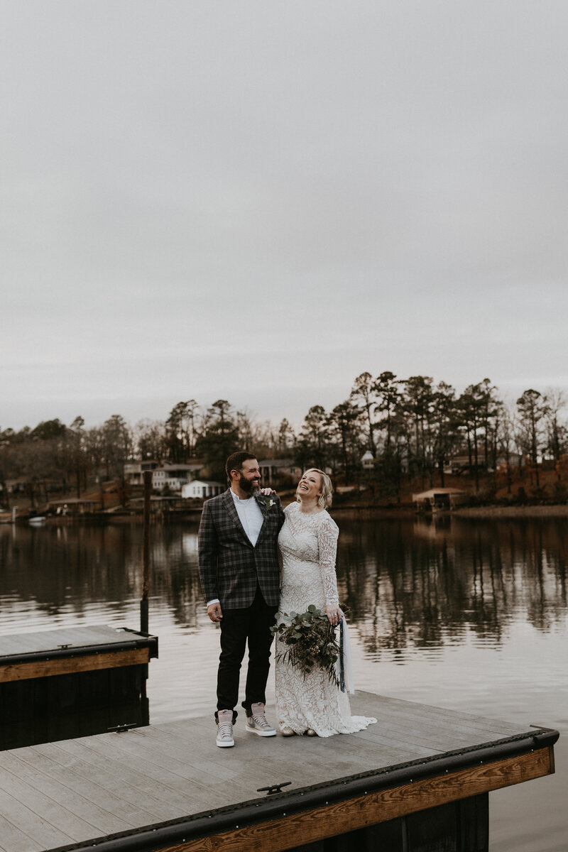 couple on lake