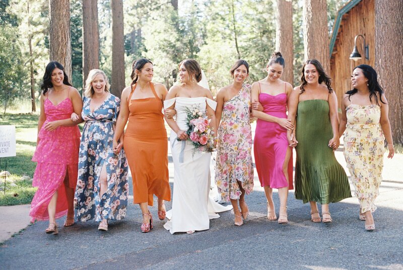 Bridesmaids portrait at a wedding in Northern California