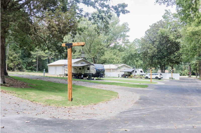 Our extra-large campsites provide ample space for your RV and outdoor activities. Each site is equipped with full hook-ups, including sewer, water, and 30/50 amp electric service, ensuring you have all the utilities you need.