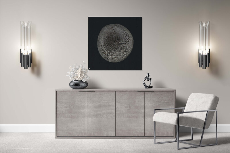 Fine Art Canvas featuring Project Stardust micrometeorite NMM 2889 for luxury interior design