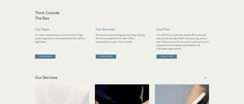 law firm home page design