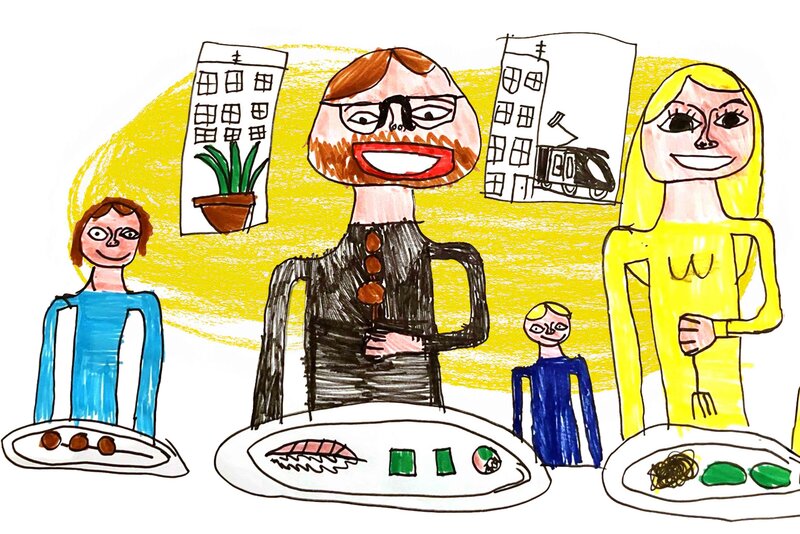 Dessin d'enfant - famille