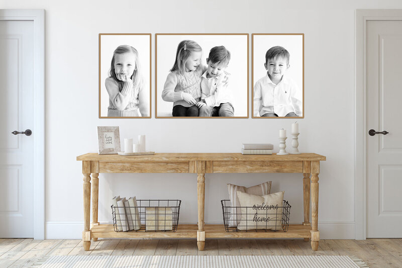 Wall of childrens portraits