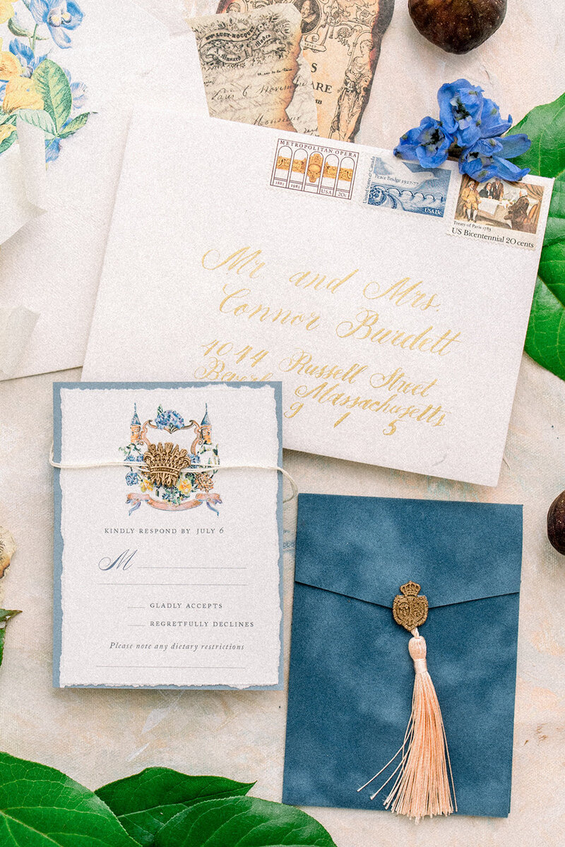 Elegant Wedding Invitations for a Luxury California Wedding