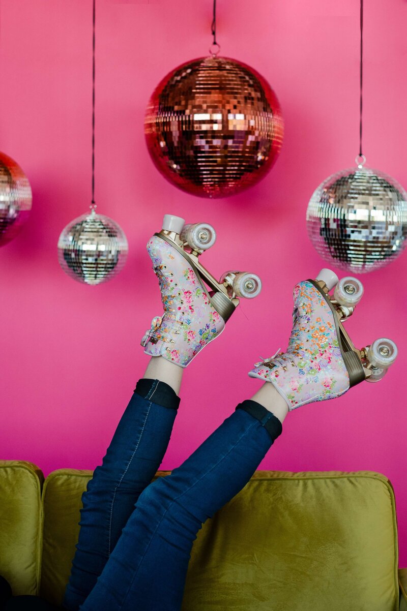 rollerskates and disco balls