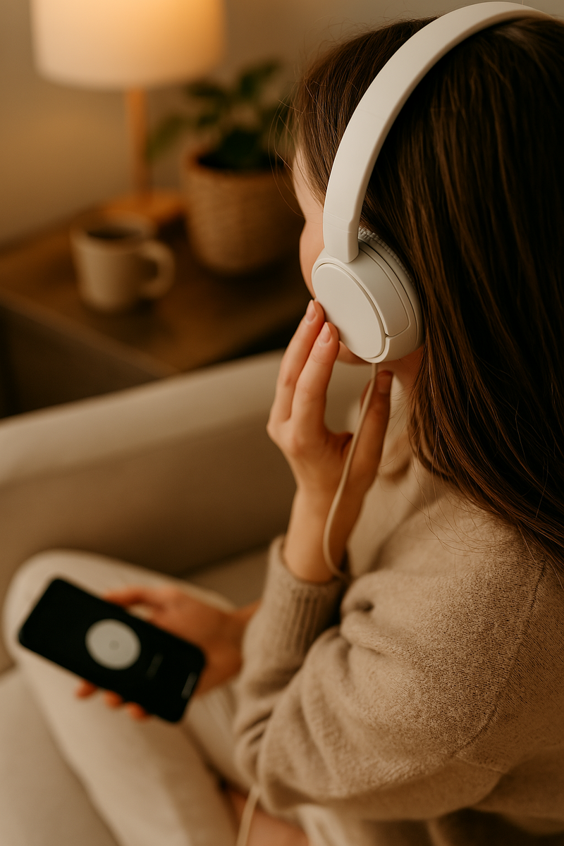 Opt-in form to download a free guided affirmation audio for calming first date nerves and boosting confidence.