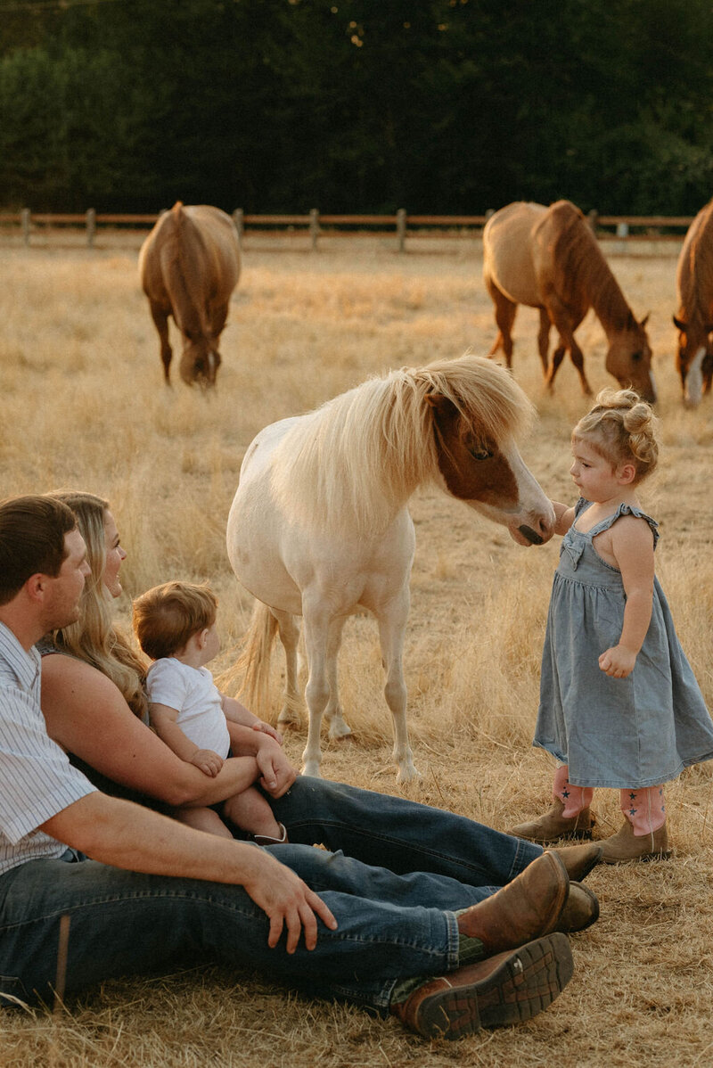 Western family enjoying quality time together at home in Oregon, captured in a relaxed and natural lifestyle photoshoot.