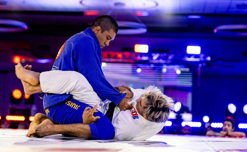 Two black belts in full guard at F2W