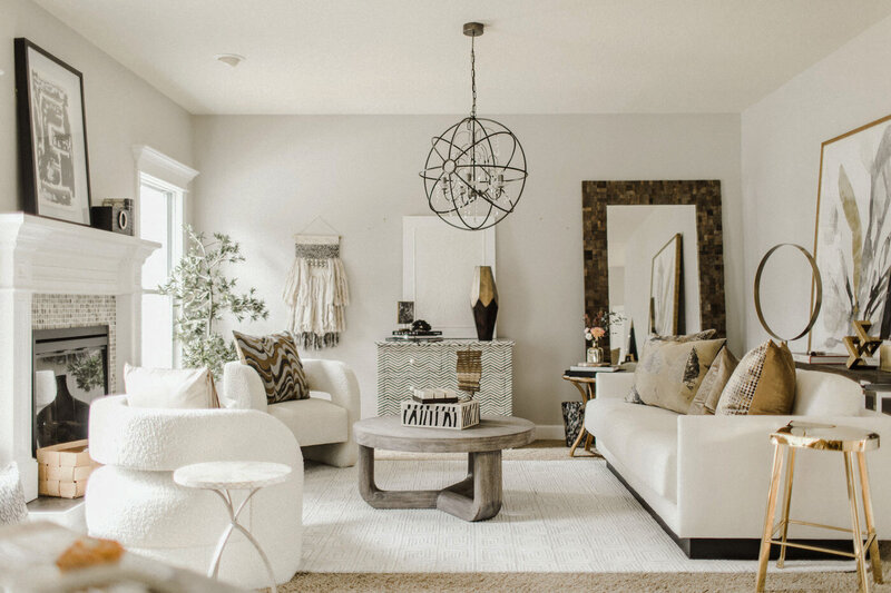 modern and white living room