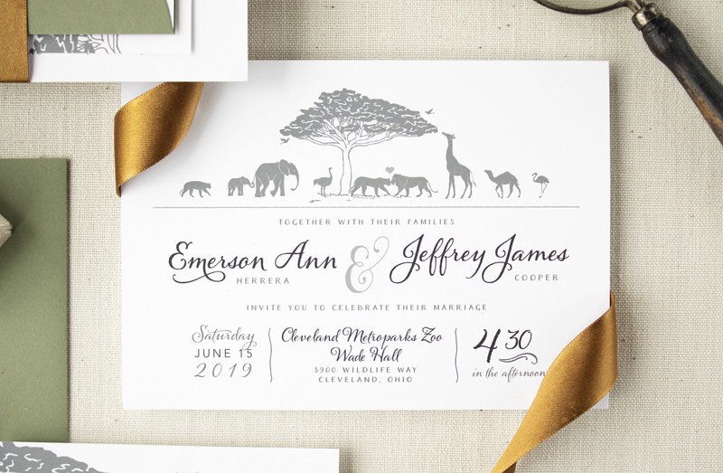 Zoo Safari Wedding Invitation