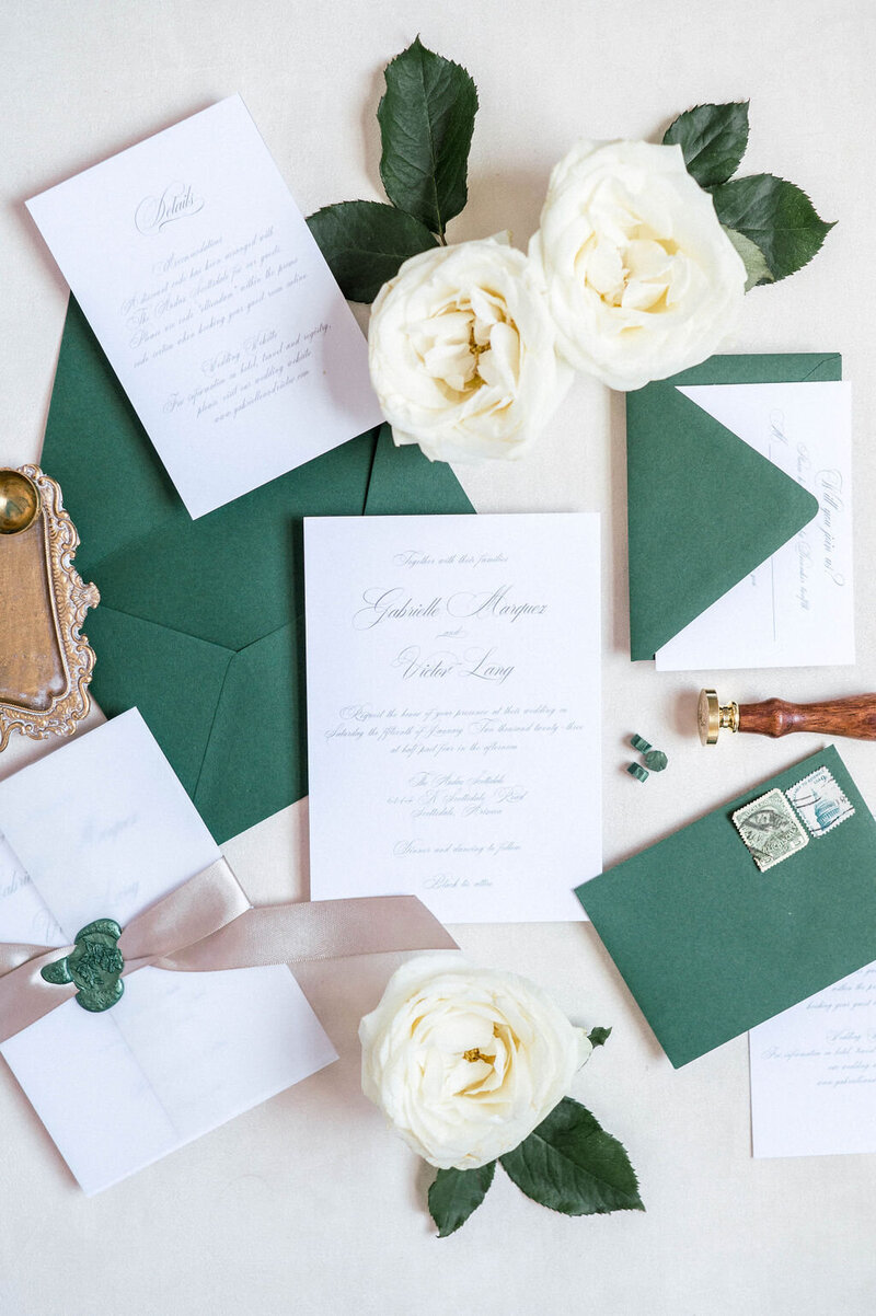 classic-elegant-wedding-invitation-green-wax-seal