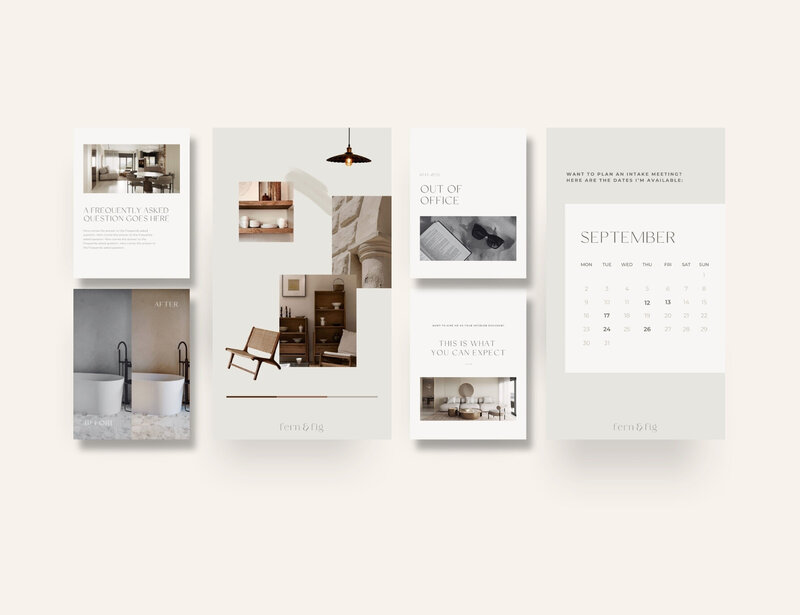 Earthy Instagram templates 4:5 Fern & Fig 4