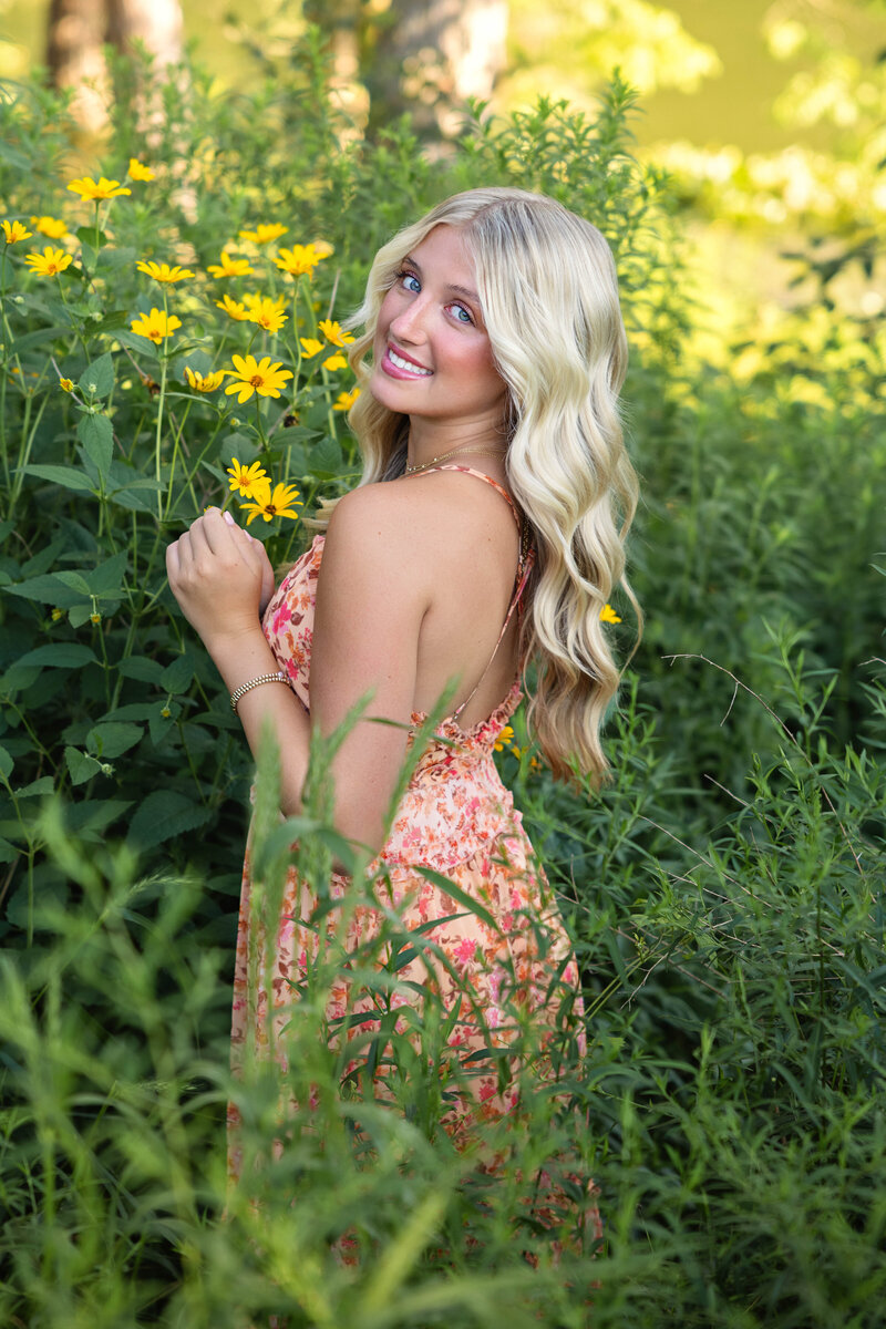 Beautiful senior girl in an urban setting